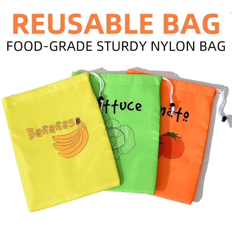 Reusable Produce Bag - Meyve Sebze Saklama Çantaları Taze Tutma