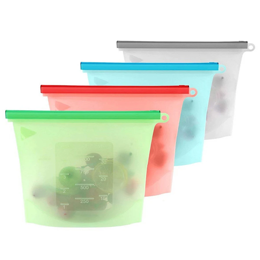 Reusable Produce Bag - 1000 ml Yeniden Kullanılabilir Silikon Gıda